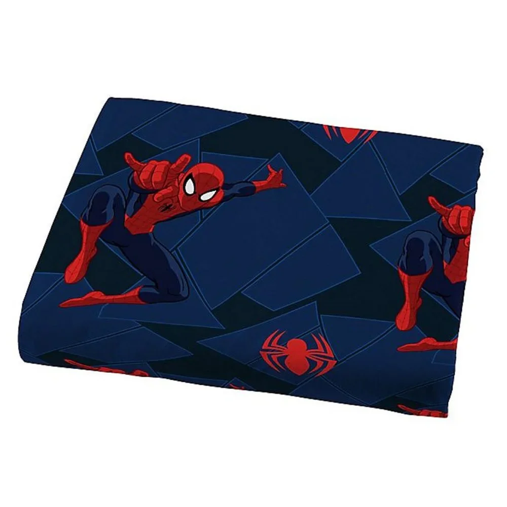 new 3-piece Spiderman Saving The Day Twin Sheet Set in Navy Blue + Red + Black